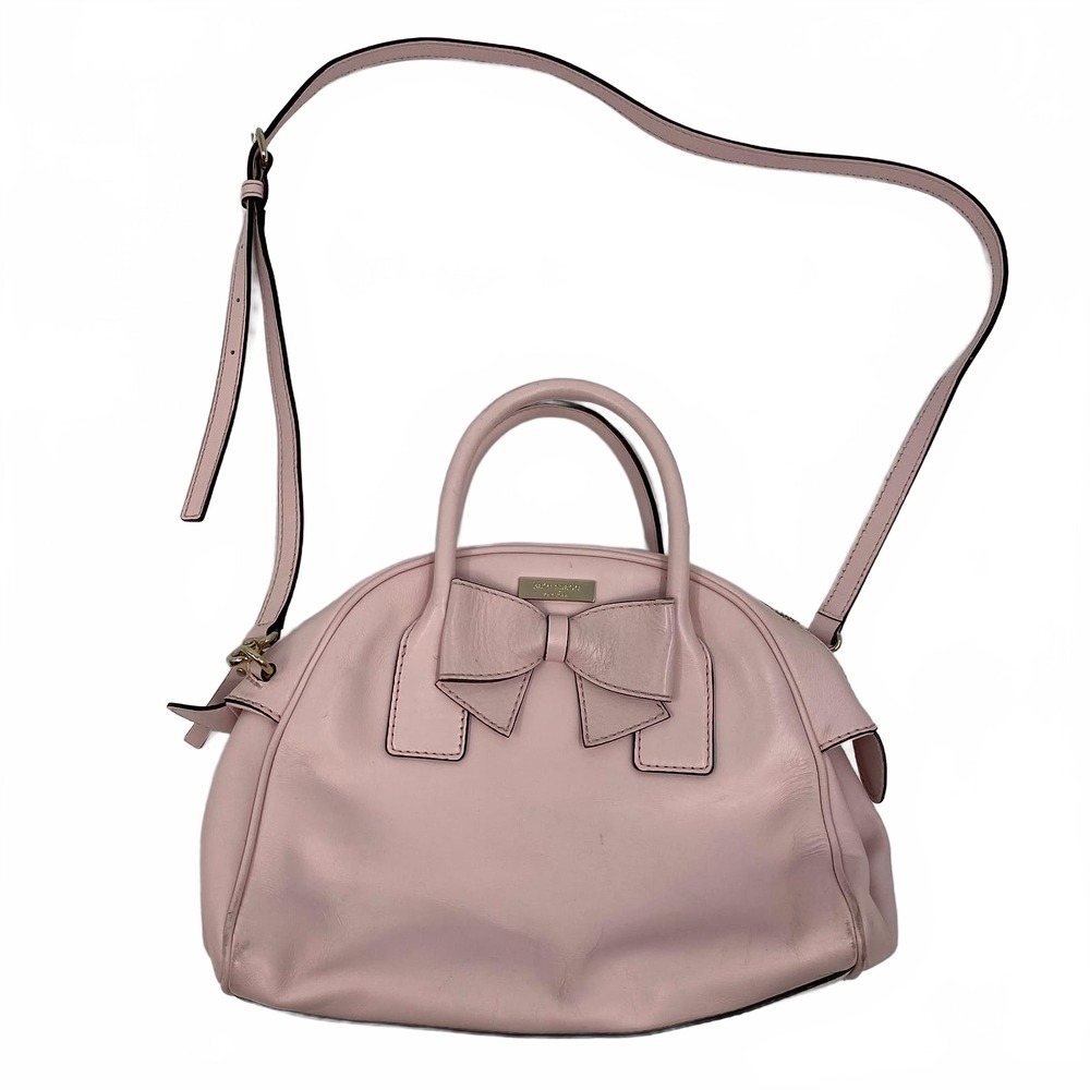 Kate Spade Pink Bow Detail Leather Crossbody Bag | OS Regular